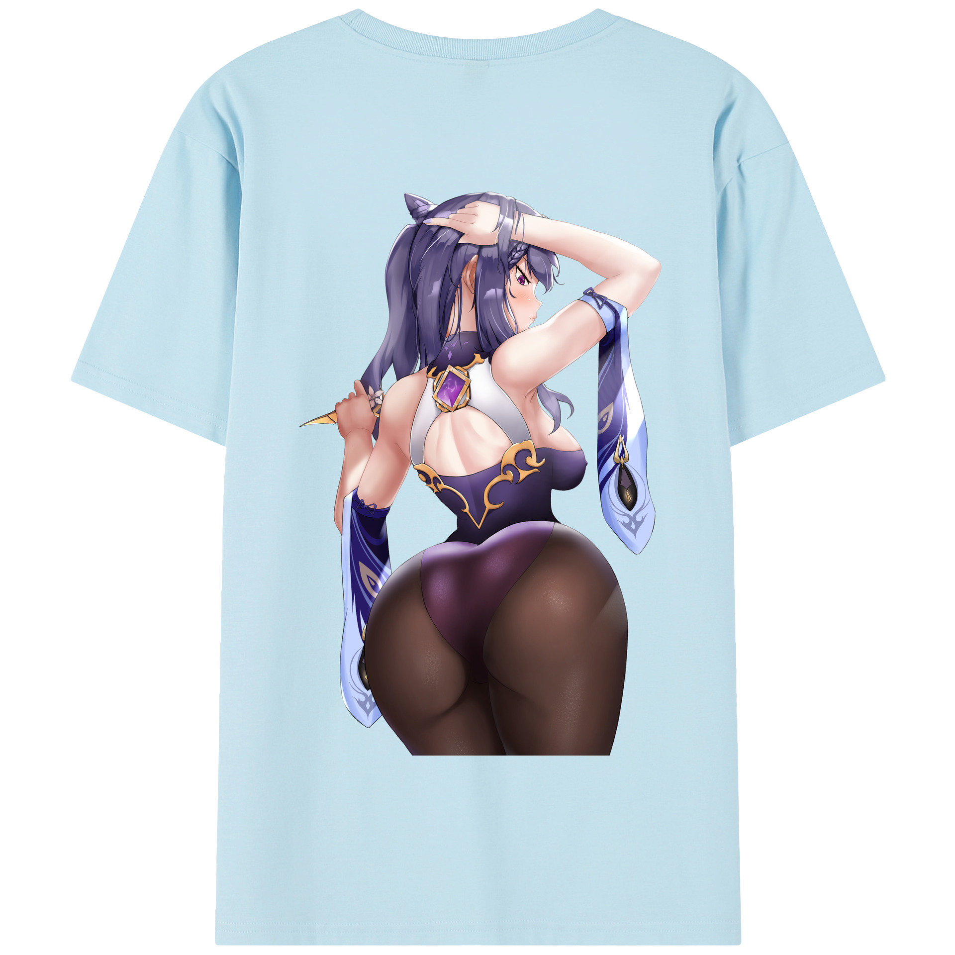 げんし神 刻晴 こくせい genshin Kokusei 綿100％半袖Tシャツ（背面プリント）